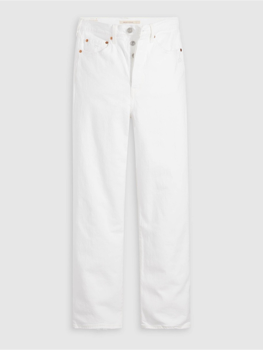 Levi’s Ribcage Straight Classic High-Waist Jeans - White